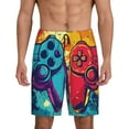 thumbnail image 1 of Naloa Gaming Men's Short Pajama Pants, Pj Shorts, Lounge Comfort Shorts-Medium, 1 of 6