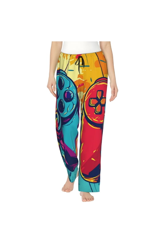 Gaming Pajamas Pants for Women, Lounge for Women,Women’s Pajama Lounge Pants-Medium
