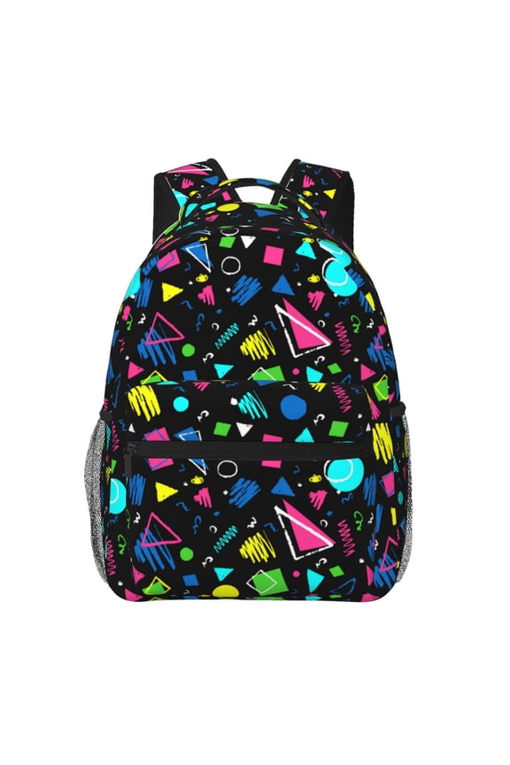 Geometric 1980s Styled Print Solid Color Tie Formal Necktie for MenSuitable for business, daily life, work