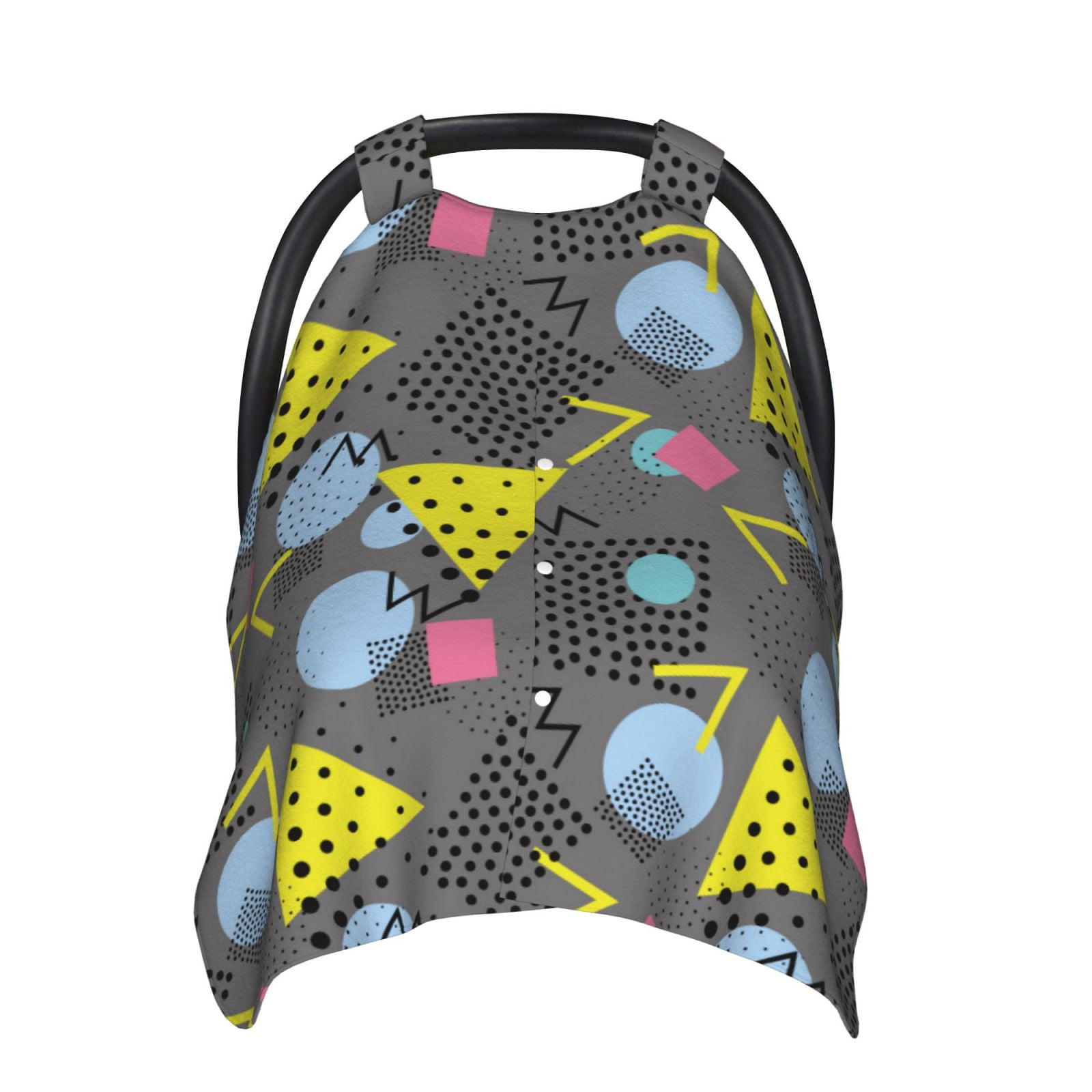 Naloa Geometric Baby Car Seat Cover, Breathable Baby Carrier Cover, Multiuse Baby Carrier Cover & Nursing Breastfeeding Cover
