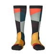 thumbnail image 1 of Naloa Geometric Cube Pattern Art Knee Socks, High Socks Long Stretchy Sock Women Knee High Stocking, Long Socks for Women, 1 of 6