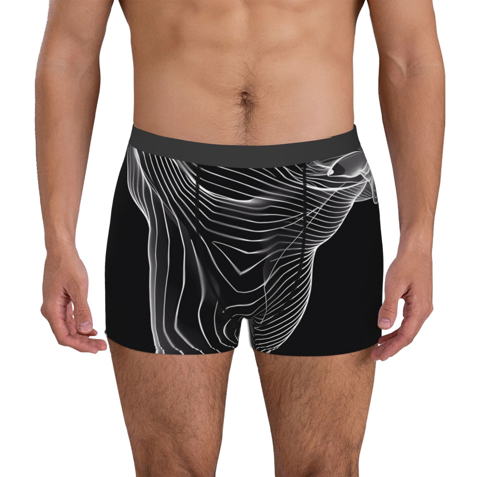 Naloa Geometric Lines Dog Art Mens Underwear - Boxers for Men, Mens ...