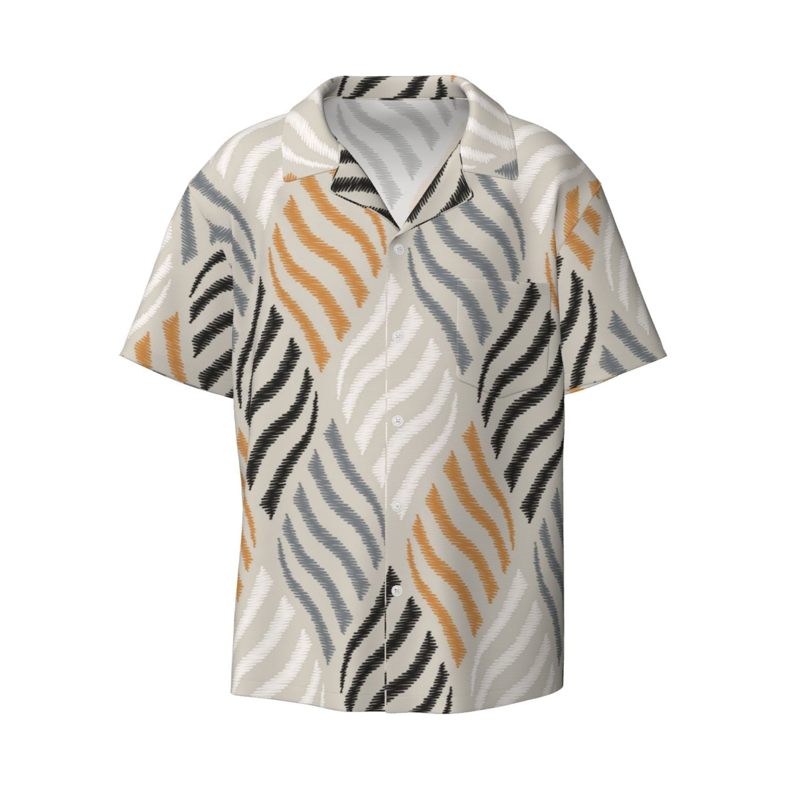 Gant Men Beige Solid Cuban Collar Short Sleeves Shirt