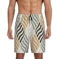 thumbnail image 1 of Naloa Geometric Men's Short Pajama Pants, Lounge Comfort Shorts with Elasticized Waistband and Side Pockets - 3X-Large, 1 of 9
