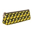 thumbnail image 1 of Naloa Geometric Pattern with Bee Print Leather Pencil Case - Portable Big Capacity Pencil Pouch Organizer Bag Stationery Bag for Work & Office Pencil Pen Case, 1 of 5