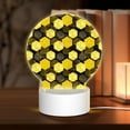 thumbnail image 1 of Naloa Geometric Pattern with Bee Acrylic LED Night Light Custom LED Lights Personalized Nightlight Customized Gifts for Family Couples Friends, 1 of 9