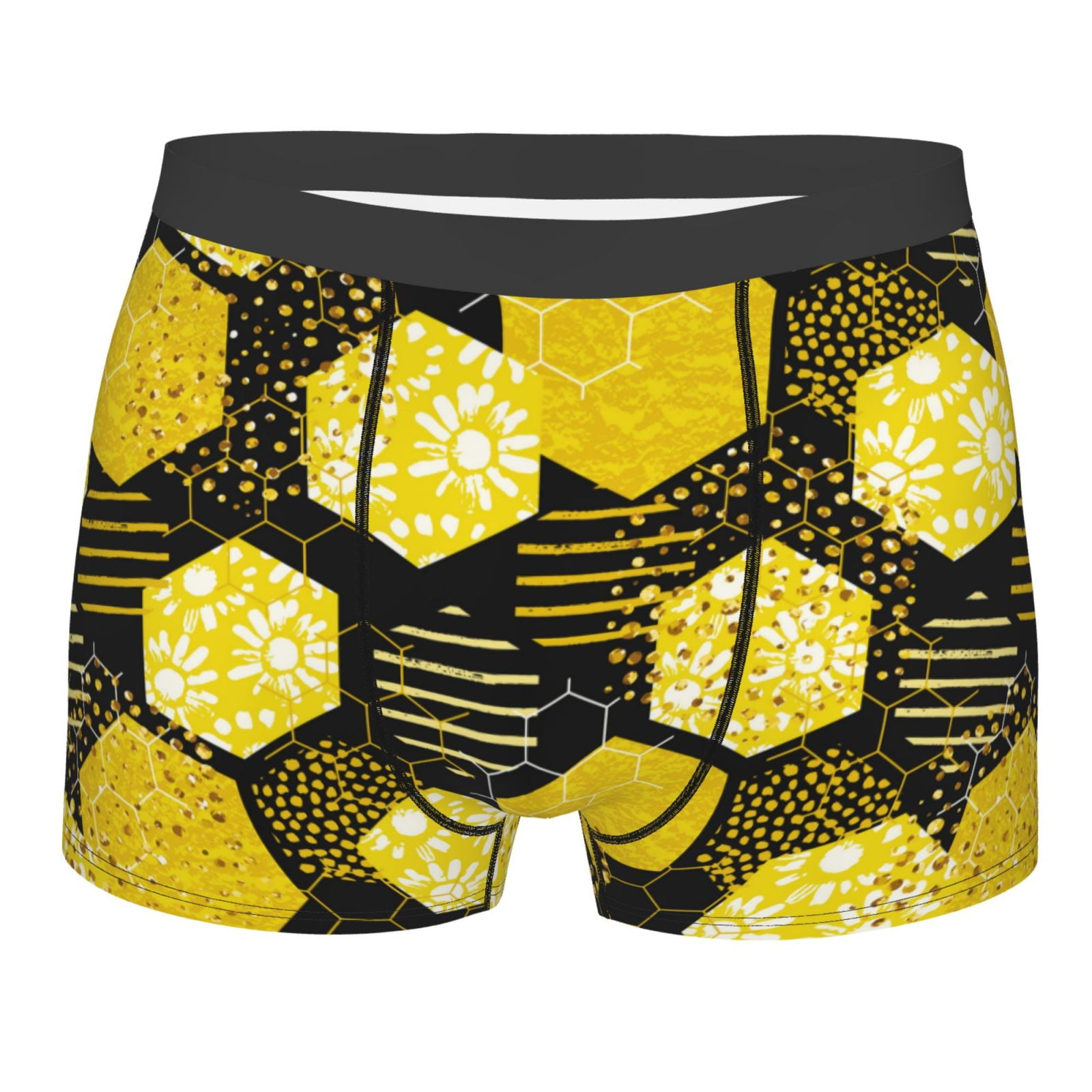 Naloa Geometric Pattern with Bee Print Mens Underwear - Boxers for Men ...