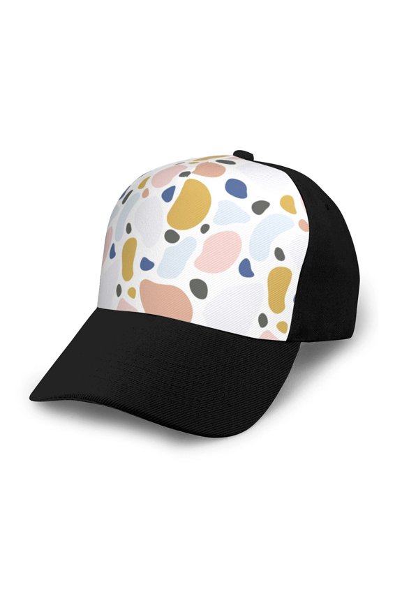 Geometric Spots Adult adjustable Print Baseball Hat, Patchwork curved brim baseball capfor Men and Women, One Size
