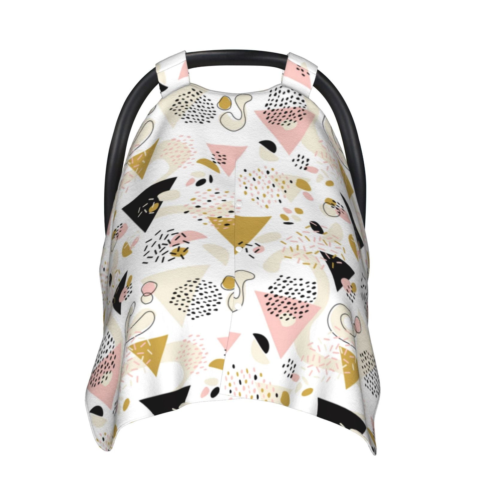 Naloa Geometric Triangle Baby Car Seat Cover, Breathable Baby Carrier Cover, Multiuse Baby Carrier Cover & Nursing Breastfeeding Cover