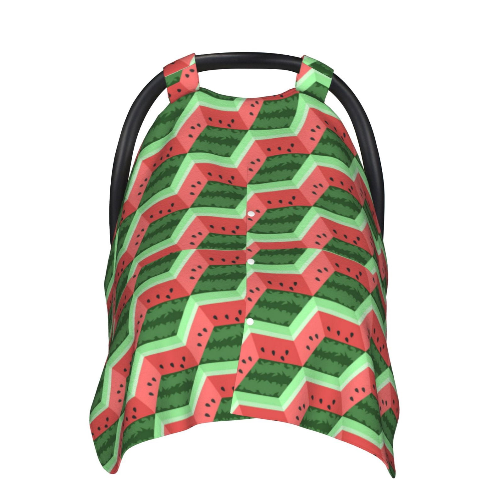 Naloa Geometric Watermelon Baby Car Seat Cover, Breathable Baby Carrier Cover, Multiuse Baby Carrier Cover & Nursing Breastfeeding Cover