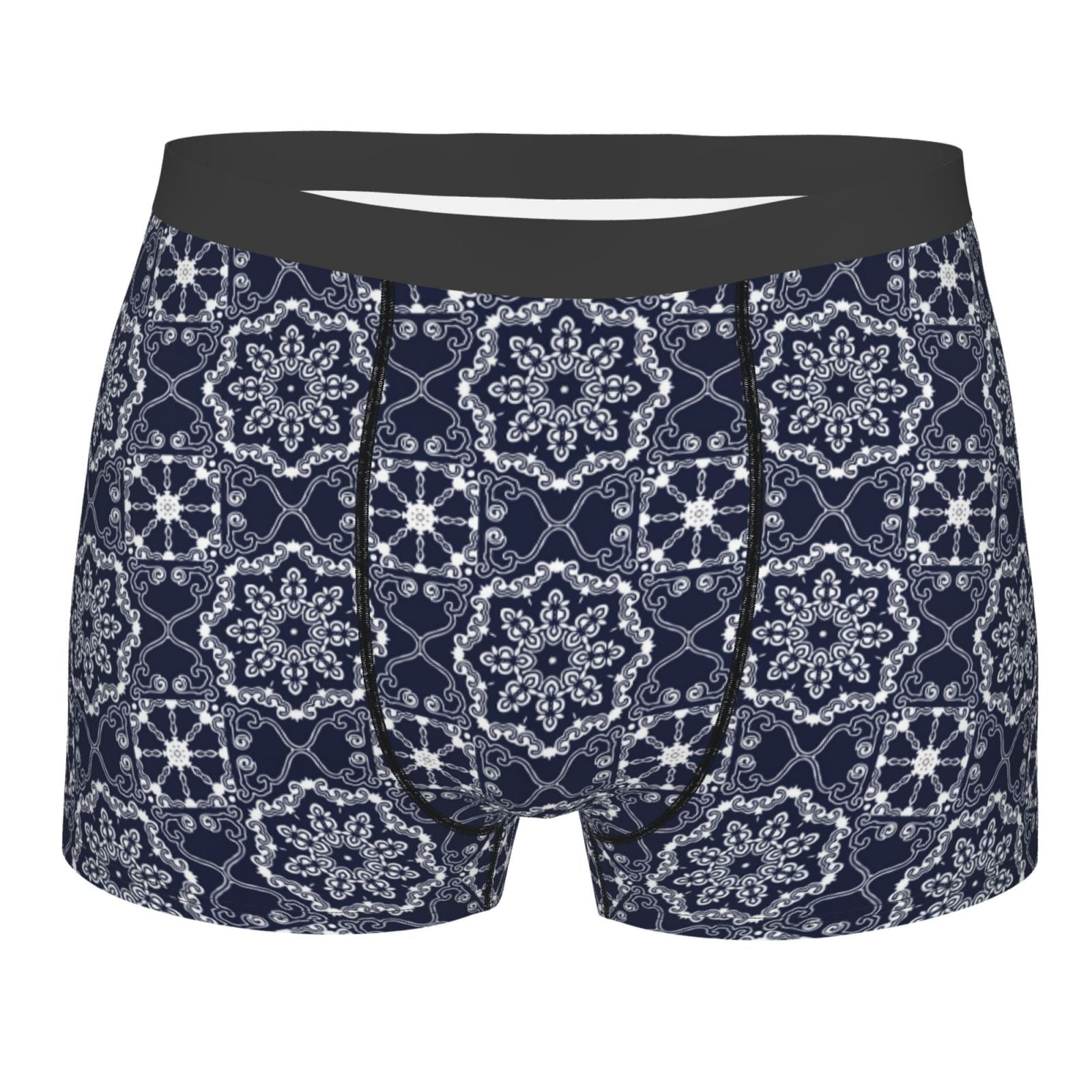 Naloa Geometry Flower Print Mens Underwear - Boxers for Men, Classic ...