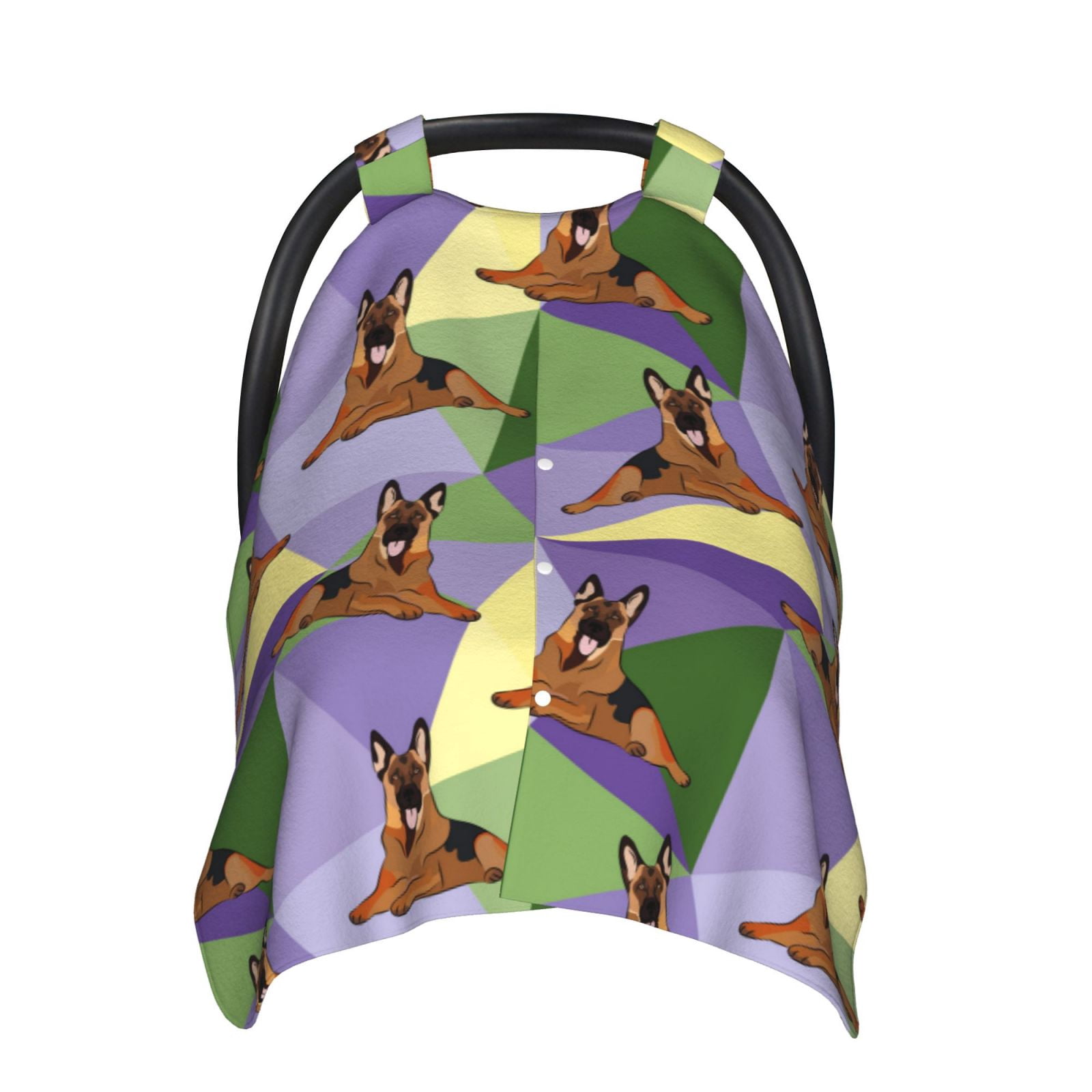 Naloa German Shepherd Dog Baby Car Seat Cover, Breathable Baby Carrier Cover, Multiuse Baby Carrier Cover & Nursing Breastfeeding Cover
