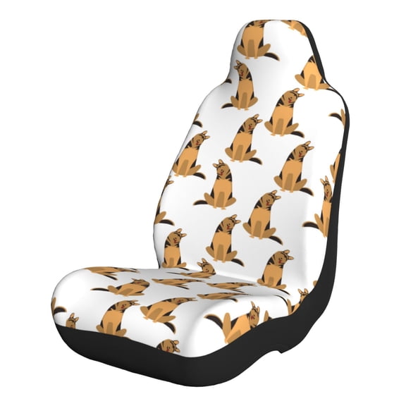 Naloa German Shepherd Dog Car Seat Covers 2PCs Front Car Seat Covers Universal fit for Most Cars SUVs and Trucks - 1