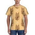 thumbnail image 1 of Naloa German Shepherd Dog Men's T-Shirt Sport T-shirt Men's Basic Tee Casual Men's Shirt, Round Neck, Short Sleeves - XX-Large, 1 of 5