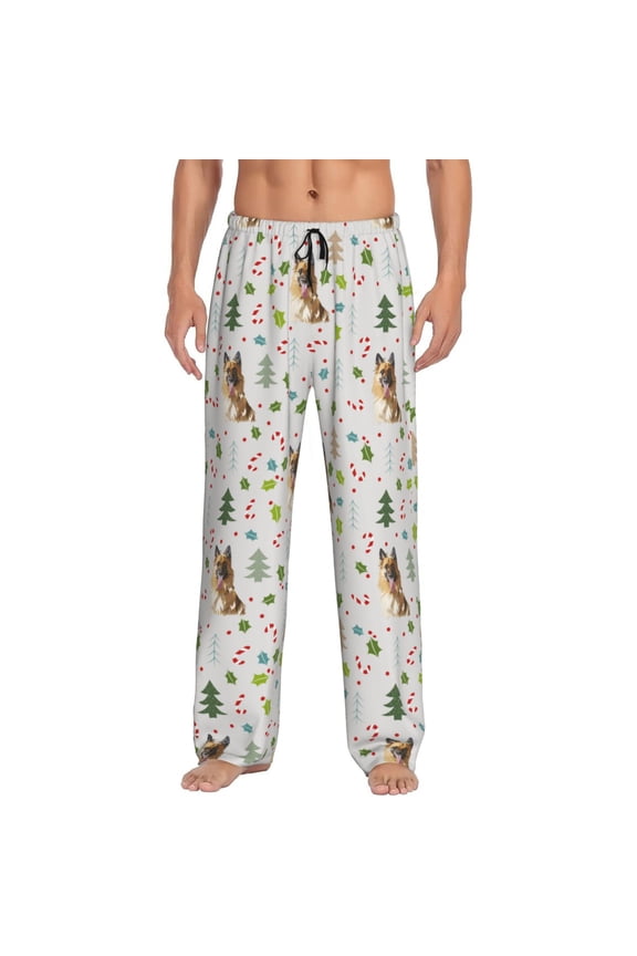 German Shepherd Dog Pajama Pants Men, PJ Bottoms, Sleep & Lounge Pants-XX-Large