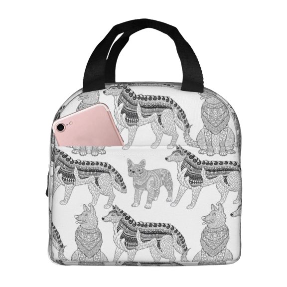 Naloa German Shepherd Dog Print Lunch Box for Women Men,Insulated Lunch Bag,Lunchbox,Thermal Leakproof Cooler,Reusable Lunch Tote Bag for Work School Travel Picnic