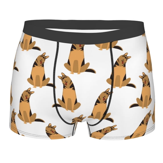 Naloa German Shepherd Dog Print Mens Underwear - Boxers for Men, Classic Briefs for Men