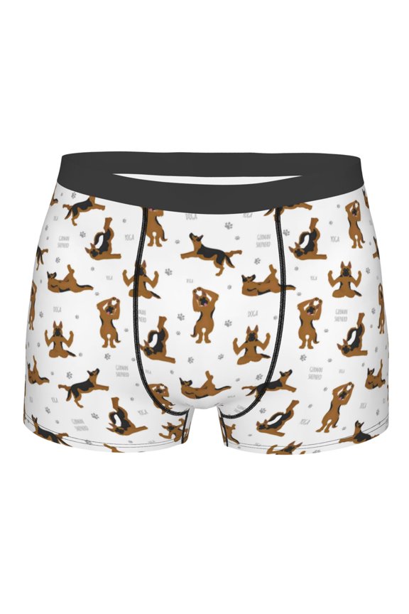 German Shepherd Dog Print Mens Underwear - Boxers for Men, Classic Briefs for Men