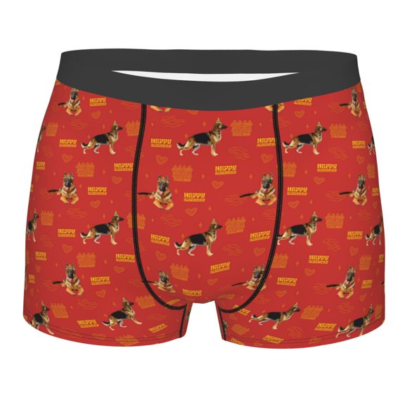 Naloa German Shepherd Dog Print Mens Underwear - Boxers for Men, Classic Briefs for Men