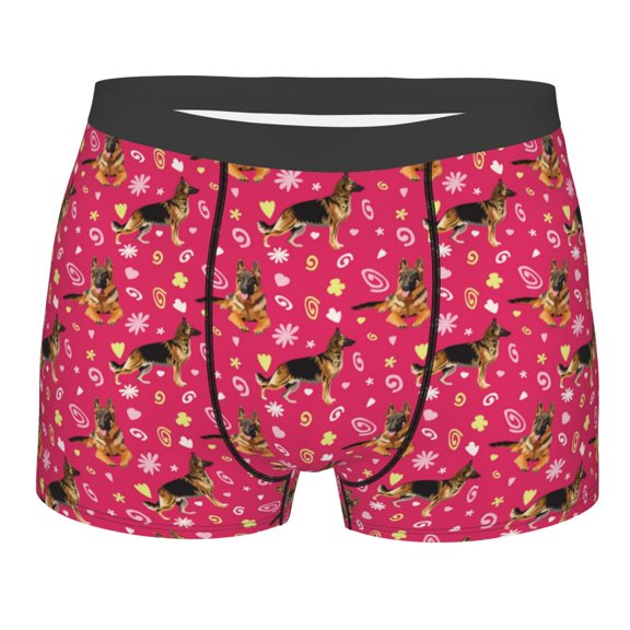 Naloa German Shepherd Dog Print Mens Underwear - Boxers for Men, Classic Briefs for Men