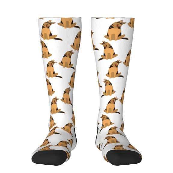 Naloa German Shepherd Dog Thigh High Socks Extra Long Stretchy Sock Women Over Knee High Opaque Stocking Daily Wear