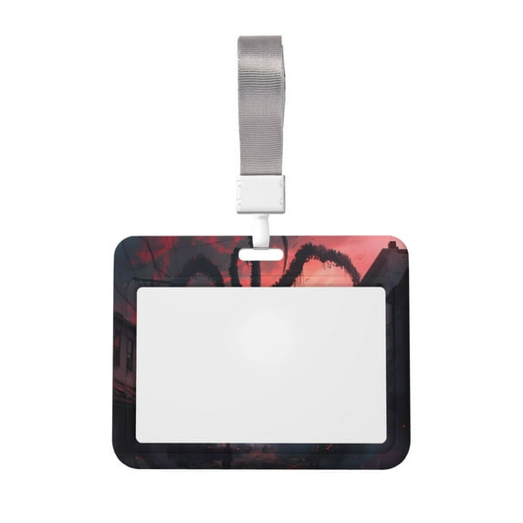 Naloa Giant Monster Over City Card Badge Holder Work Badge Sleeve for Office, School, Factory, ID Credit Cards, Driver Licenses and Passes