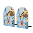 thumbnail image 1 of Naloa Giraffe Come Out From Zipper 2 Pcs Bookend Large Capacity Office Book Ends for Home Office Library School Study Decoration, 1 of 8