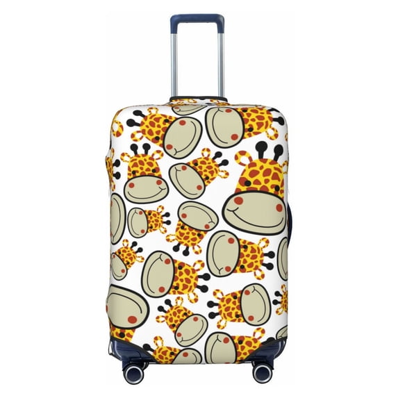 Naloa Giraffes Head Elastic Suitcase Protector, Travel Suitcase Protector Cover Fits 18-32in Suitcase - Medium