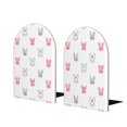 thumbnail image 1 of Naloa Girl Rabbit 2 Pcs Bookend Large Capacity Office Book Ends for Home Office Library School Study Decoration, 1 of 8