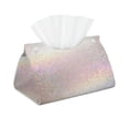thumbnail image 1 of Naloa Glitter Light Pearl Print Leather Tissue Box Cover Rectangle | Long Tissue Box Cover | Tissue Box Holder | Tissue Holder for Bathroom, 1 of 9