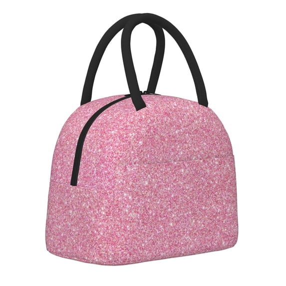 Naloa Glitter Print Lunch Bag for Women Men,Insulated Lunch Box for Adult,Reusable Lunch Tote Bag for Work, Picnic or Travel
