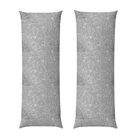 Naloa GlitterSilver Body Pillow Cover, Pillowcases with Hidden Zipper Breathable Long Pillow Case (Pillows are not included,20x54 inch)