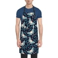 thumbnail image 1 of Naloa Glowing Butterfly Apron Kitchen Aprons with Pockets for Women Men Chef, 1 of 8