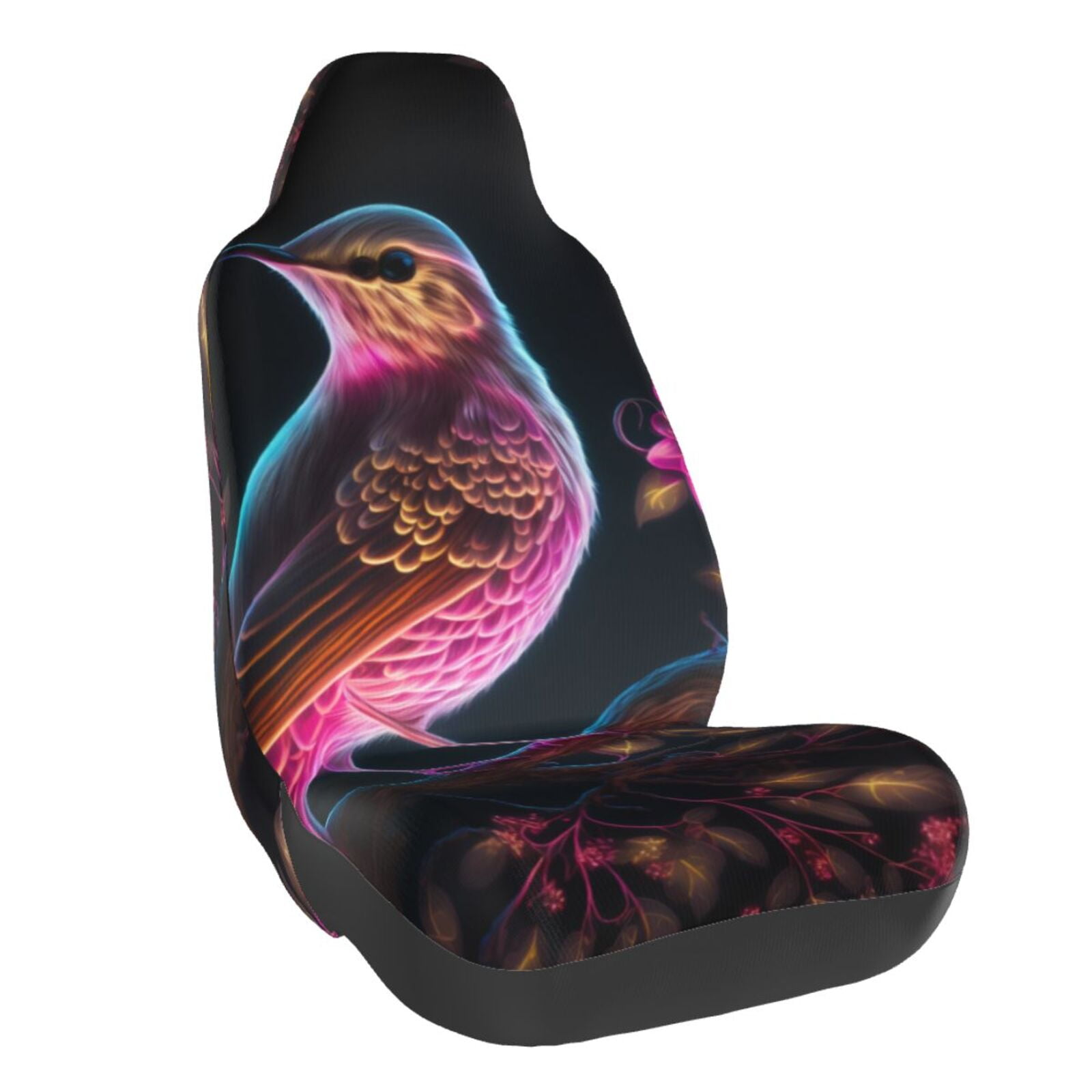 Naloa Glowing Leaf Bird Car Seat Covers Universal Front Seat Coves for