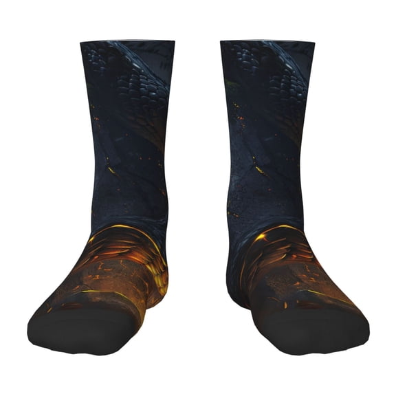 Naloa Glowing Snake Dark Forest Kids Socks Unisex Kids and Toddlers' Crew Socks, ,1 Pairs