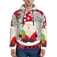 thumbnail image 1 of Naloa Gnome And Buffalo Plaid Men's Casual Hooded Collar Drawstring Hoodies Pullover Sweatshirts Casual Long Sleeve Shirts-Medium, 1 of 7