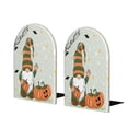 thumbnail image 1 of Naloa Gnome Holding A Pumpkin 2 Pcs Bookend Large Capacity Office Book Ends for Home Office Library School Study Decoration, 1 of 8