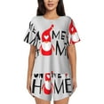 thumbnail image 1 of Naloa Gnome Home With A Cute Gnome Women's Short-Sleeved Pajama Set, Loungewear, Summer pajamas, Breathable Cozy - Medium, 1 of 9