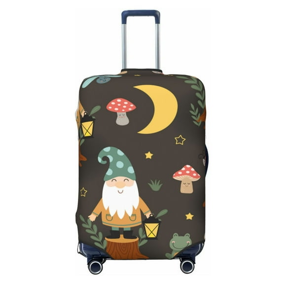Naloa Gnome Insect Frog Elastic Suitcase Protector, Travel Suitcase Protector Cover Fits 18-32in Suitcase - Small