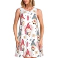 thumbnail image 1 of Naloa Gnome With Love Letter Print Women's Summer Spring Casual Beach Sundress,Vacation Sleeveless Tank Crewneck Loose Dresses, 1 of 7