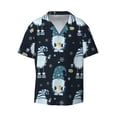 thumbnail image 1 of Naloa Gnome and Snowflakes Men's Loose Fit Cuban Collar Short-Sleeve Shirt with Button-down and Chest Pocket for Everyday Wear Outings - 4X-Large, 1 of 7