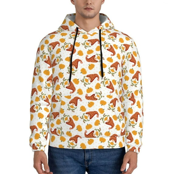 Naloa Gnomes Autumn Men's Casual Hooded Collar Drawstring Hoodies Pullover Sweatshirts Casual Long Sleeve Shirts-XX-Large