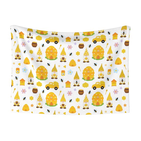 Naloa Gnomes Bees Dog Blanket, 3 Sizes Cat Blanket for Indoor Cats Large Medium Small Dog Gifts-Medium