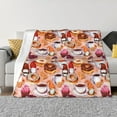thumbnail image 1 of Naloa Gnomes With Coffee Flannel Fleece Throw Blanket for Bed Couch, Thick Blanket - All Seasons Suitable for Women, Men and Kids-50"x40", 1 of 6