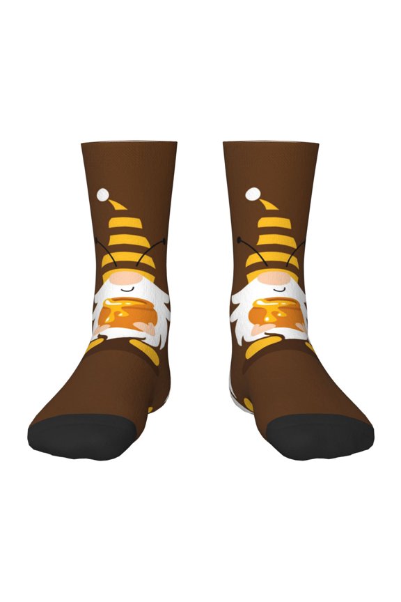 Gnomes With Honey Kids Socks Unisex Kids and Toddlers' Crew Socks, ,1 Pairs
