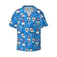 thumbnail image 1 of Naloa Gnomes in USA Men's Loose Fit Cuban Collar Short-Sleeve Shirt with Button-down and Chest Pocket for Everyday Wear Outings - Medium, 1 of 7