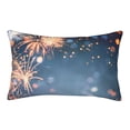 thumbnail image 1 of Naloa Gold And Blue Fireworks Pillowcase, Throw Pillowcase, Wrinkle-Free, Stain-Resistant with Hidden Zipper for Bedroom Sofa-20"x30", 1 of 6