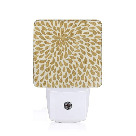 Naloa Gold Drops Night Lights Plug into Wall, Dusk to Dawn Sensor Warm White Led Night Light 0.5W, Nightlight suit for Adults, Bedroom, Bathroom, Hallway, Kitchen