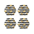 thumbnail image 1 of Naloa Gold Flamingo Leather Coasters for Drinks, Durable Drink Coasters 4 Set for Tabletop Protection, Luxurious Home Décor and Housewarming Gift ( {designName})Hexagon, 1 of 6