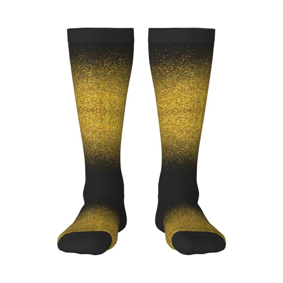 Naloa Gold Glitter Gradient Thigh High Socks Extra Long Stretchy Sock Women Over Knee High Opaque Stocking Daily Wear
